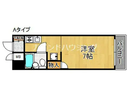 フィアスコート南津守(1K/1階)の間取り写真