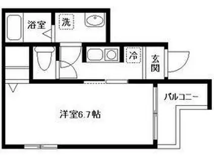 ハイムウィスタリア(1K/2階)の間取り写真