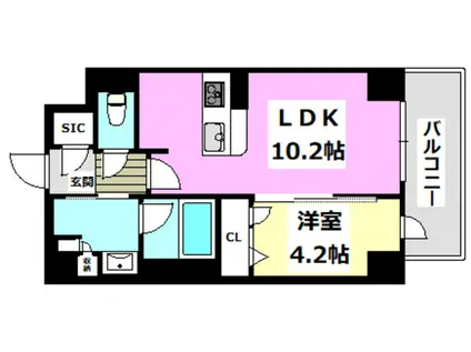 シャーメゾン舟木町(1LDK/5階)の間取り写真