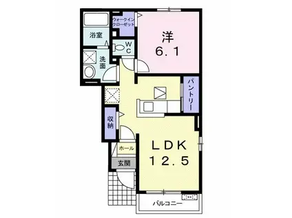 サンセレーノ・光(1LDK/1階)の間取り写真