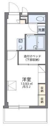 ナーラック天城(1K/2階)の間取り写真