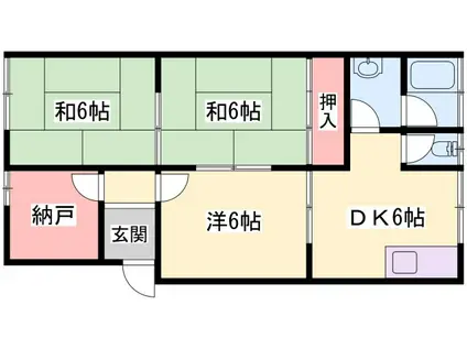 和光マンション(3SDK/2階)の間取り写真