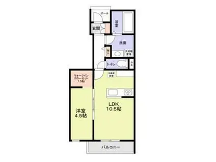 JUSTE PAIX SATO(1LDK/1階)の間取り写真