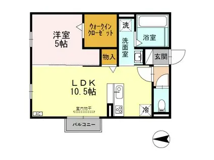 LOHS(1LDK/1階)の間取り写真
