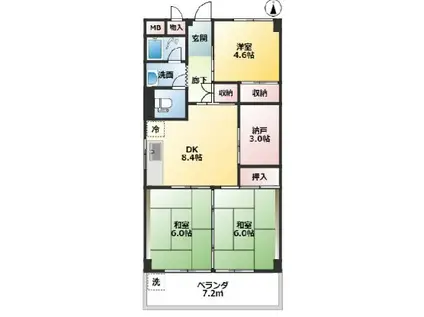 メゾン小松(3SDK/3階)の間取り写真