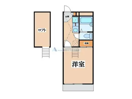 レオパレスフラワリー(1K/2階)の間取り写真