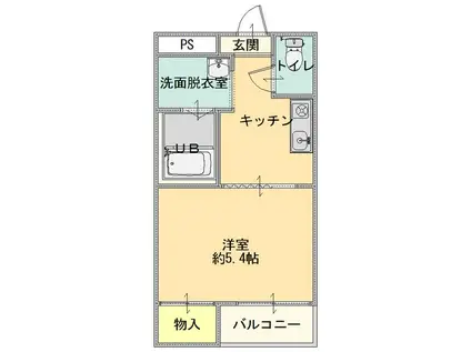 五智荘A(1K/1階)の間取り写真