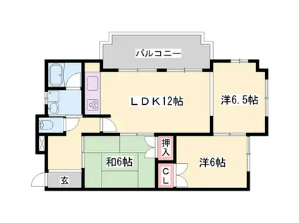 パロマ・アルディア(3LDK/3階)の間取り写真