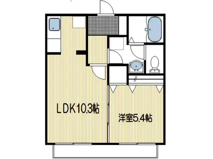 ソーレ・リビオン(1LDK/1階)の間取り写真