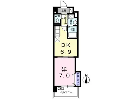 イリーデ・カーサ(1DK/3階)の間取り写真