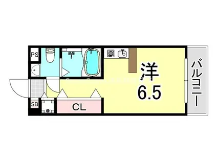 マイコート園田(ワンルーム/4階)の間取り写真