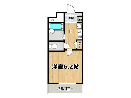 リーガル塚本II(1K/3階)の間取り写真