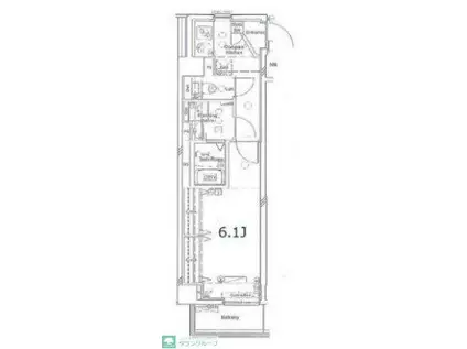 CYNTHIAFOUR-DSANGENJAYA(1K/7階)の間取り写真