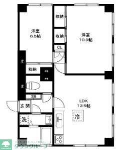 パセオモリ(2LDK/1階)の間取り写真