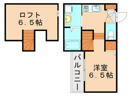 BLUELABEL春日(ワンルーム/1階)の間取り写真