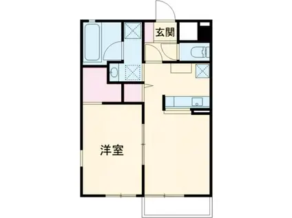 コスモス新花(1LDK/2階)の間取り写真