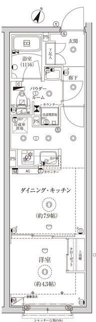 CREATIF池袋(1DK/3階)の間取り写真