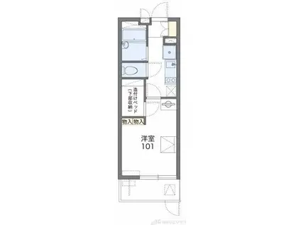 レオパレスサルース(1K/2階)の間取り写真