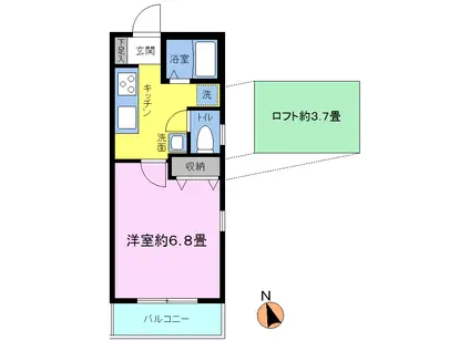 スタービレッジ(1K/1階)の間取り写真