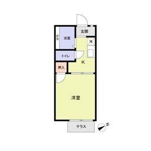 グランドール佐久間(1K/1階)の間取り写真