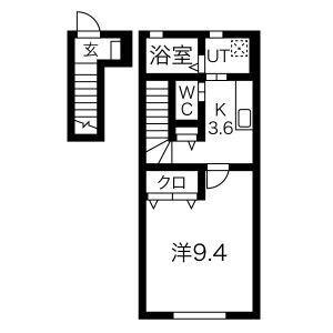 FIORE桜町 D棟(1K/2階)の間取り写真