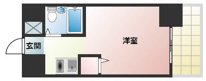 プリメゾン西明石(ワンルーム/7階)の間取り写真
