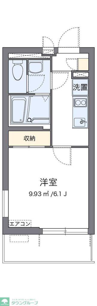 クレイノ南品川ハイツIII(1K/1階)の間取り写真