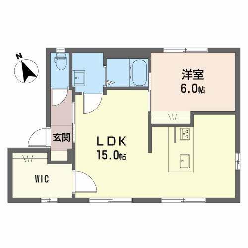 M・Mハイツ374 B(1LDK/1階)の間取り写真