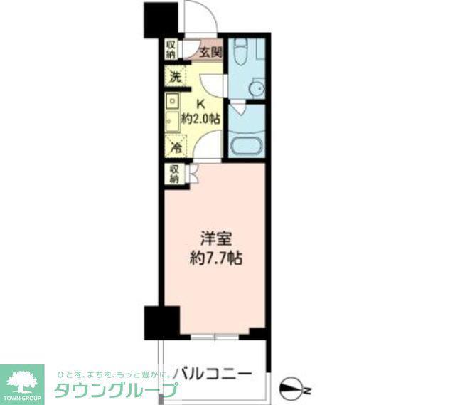 MFPRコート木場公園(1K/12階)の間取り写真