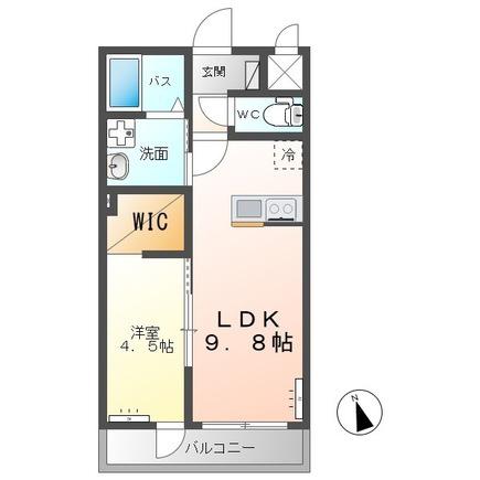サンライズアイズ(1LDK/2階)の間取り写真
