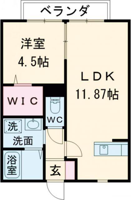 レーブフラッツ(1LDK/1階)の間取り写真