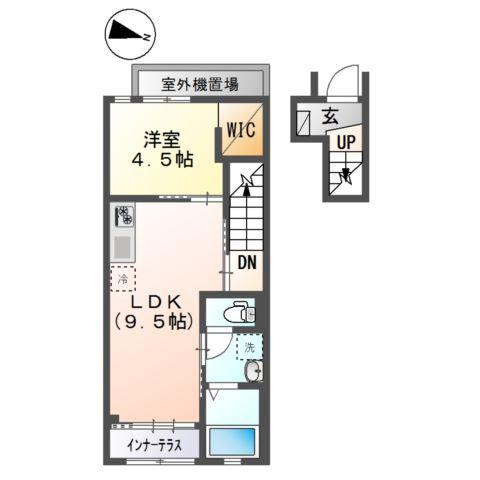 神明2丁目アパート工事(1LDK/2階)の間取り写真