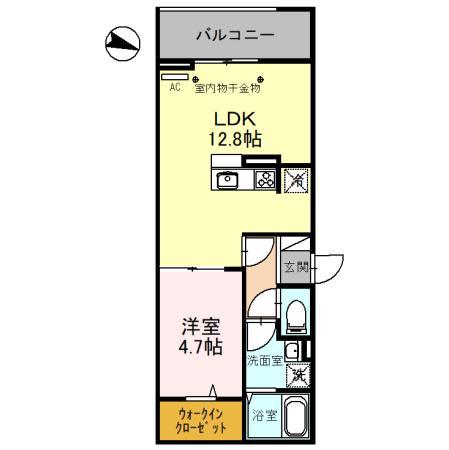 アーバンパイン(1LDK/3階)の間取り写真