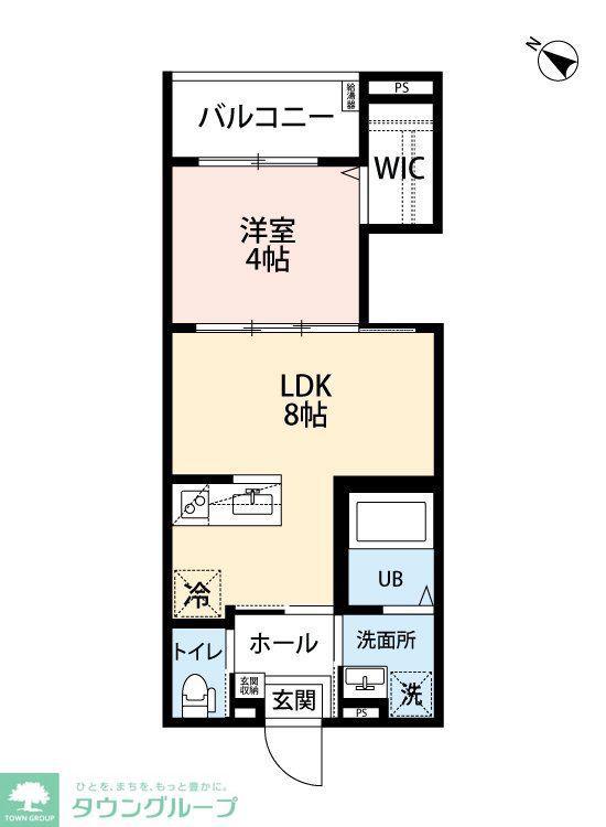 ROBOT HOME 渡辺通(1LDK/3階)の間取り写真