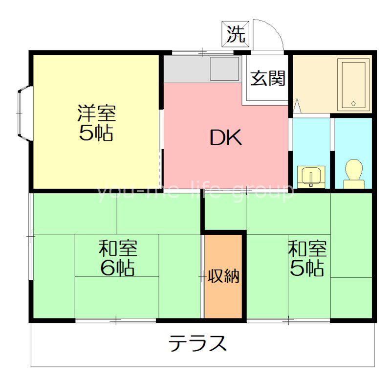 シャトレープルミエC(3DK/2階)の間取り写真