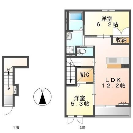PROGRESS(2LDK/2階)の間取り写真