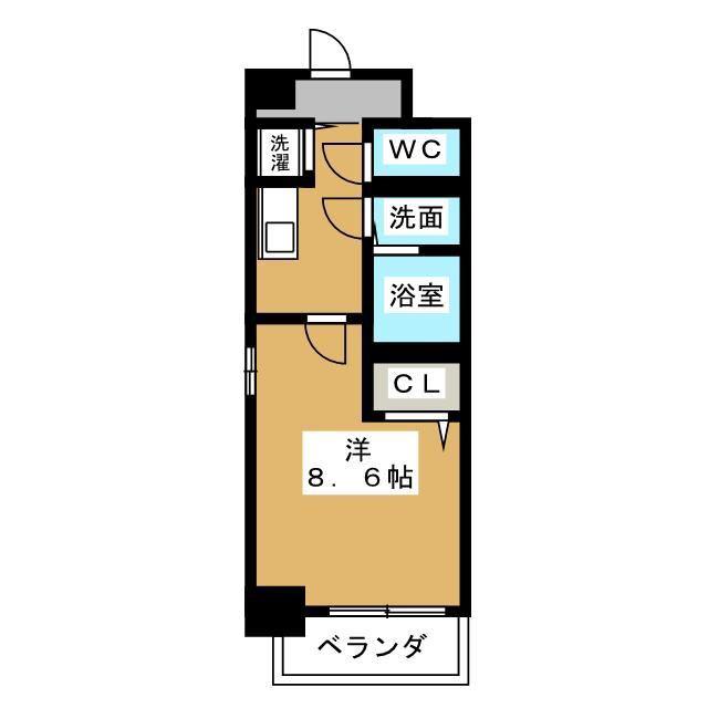 エム スクエア(1K/5階)の間取り写真