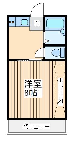 コーポ和幸(1K/1階)の間取り写真
