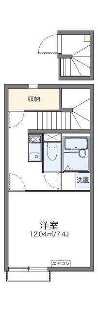 レオネクストせせらぎ(1K/2階)の間取り写真