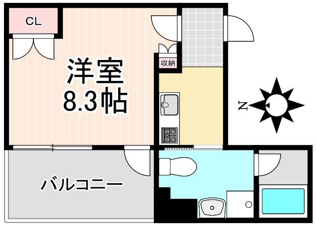 COZY菊井(1K/1階)の間取り写真