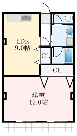 山本レンターマンション(ワンルーム/3階)の間取り写真