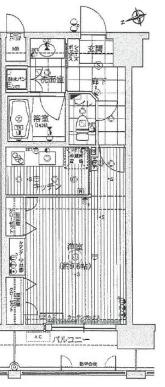 カイセイ新神戸第2ウエスト(ワンルーム/2階)の間取り写真