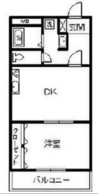 パパノエル(1DK/3階)の間取り写真