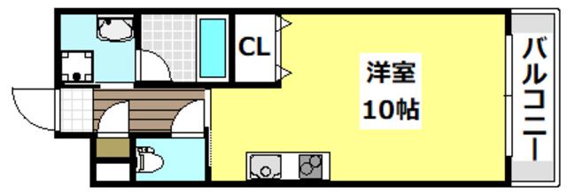 パストラル高美(ワンルーム/1階)の間取り写真