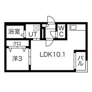 WARREN NAKASHIOTAVI(1LDK/1階)の間取り写真