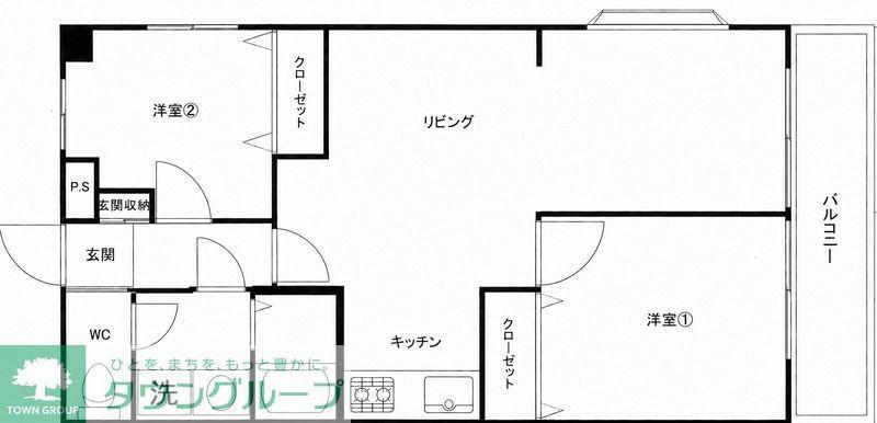 パークプラザ浦和常盤(2LDK/5階)の間取り写真