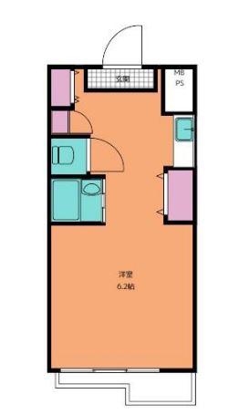 パレ・ド-ル伊勢佐木町南(ワンルーム/6階)の間取り写真