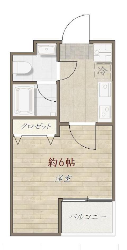 南長崎ハイツ(1K/4階)の間取り写真