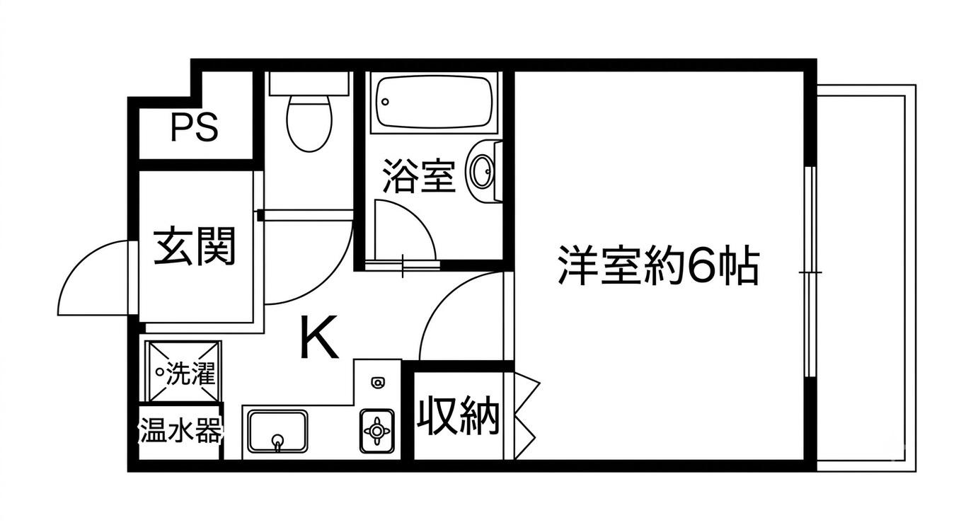N-CUBEIII(1K/4階)の間取り写真