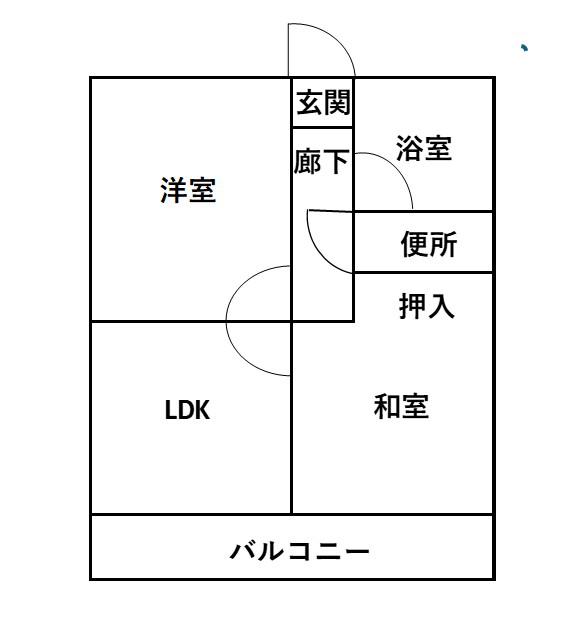 THECOURT相模大野(2DK/2階)の間取り写真